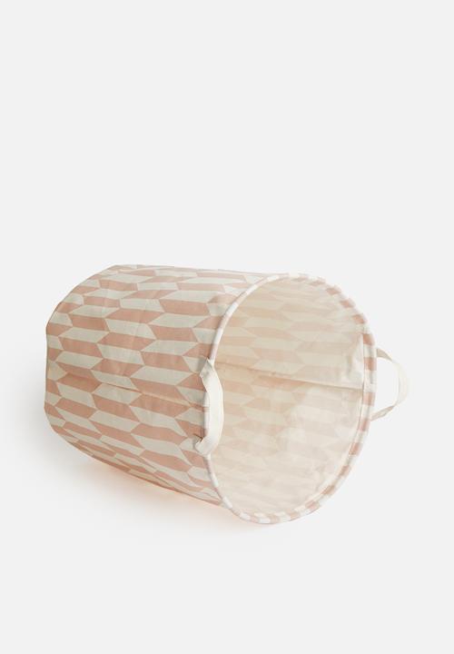 Sixth Floor - Arrow laundry basket - light orange & peach