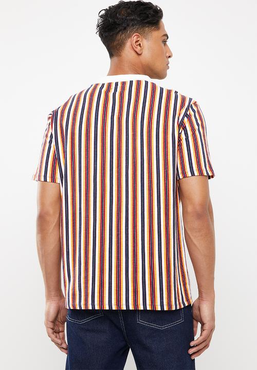 GUESS - Short sleeve oxford stripe  crew - multi