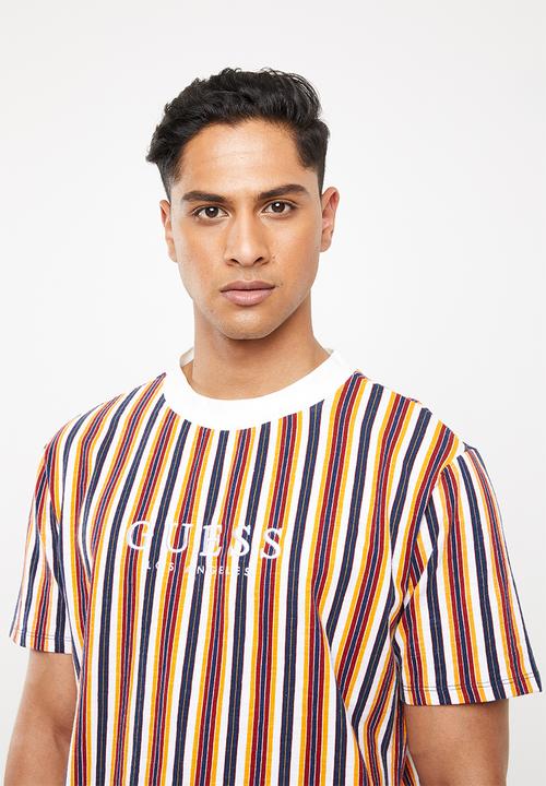 GUESS - Short sleeve oxford stripe  crew - multi