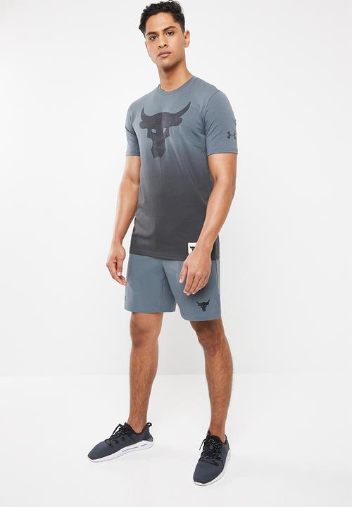 Under Armour - Project Rock bull graphic short sleeve tee - pitch gray / jet gray
