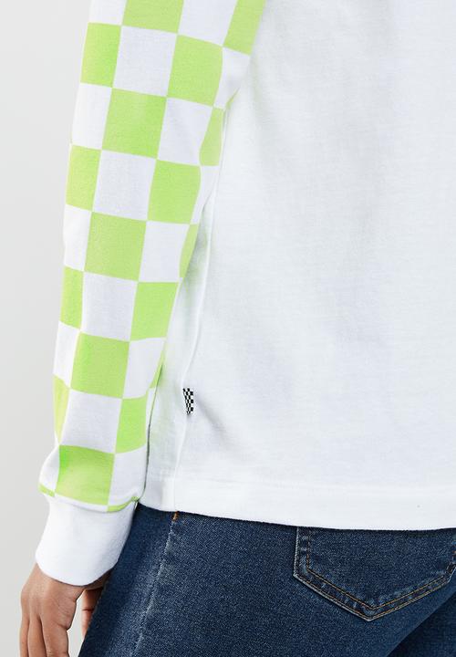 Vans - Big bold long sleeve boyfriend tee - white & green