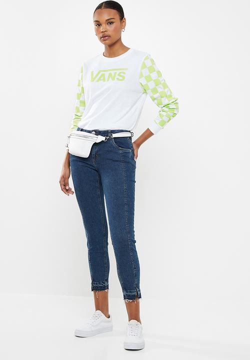 Vans - Big bold long sleeve boyfriend tee - white & green