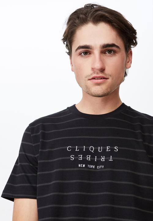 Cotton On - Longline scoop hem tee - black