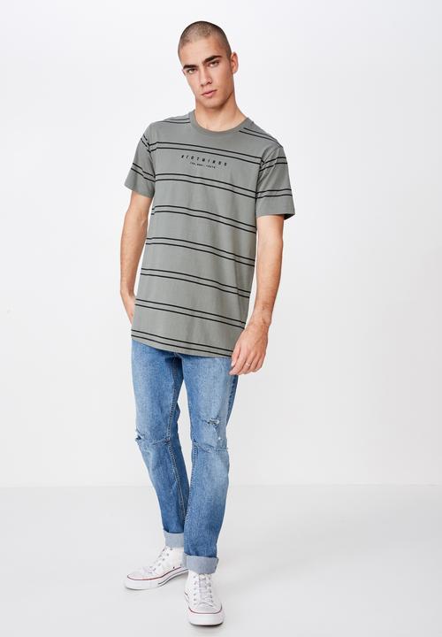 Cotton On - Longline scoop hem tee - grey