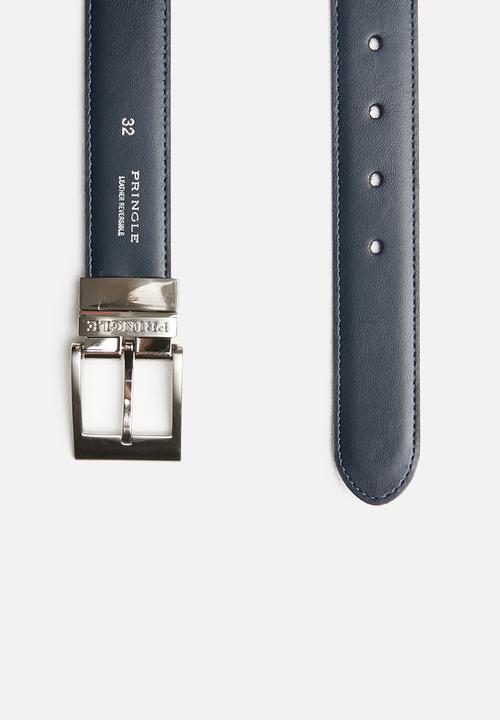 Pringle of Scotland - Cedric reversible belt - navy & tan