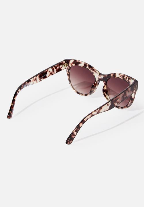 Cotton On - Wendi cateye sunglasses - brown & cream 
