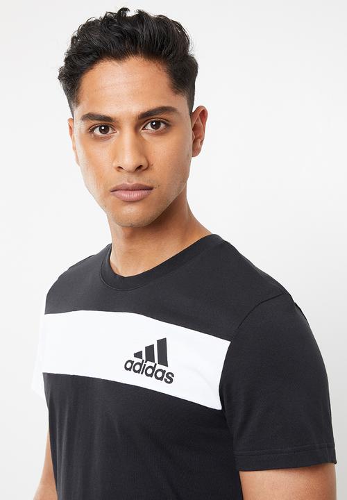 adidas Performance - Short sleeve tee - black & white 