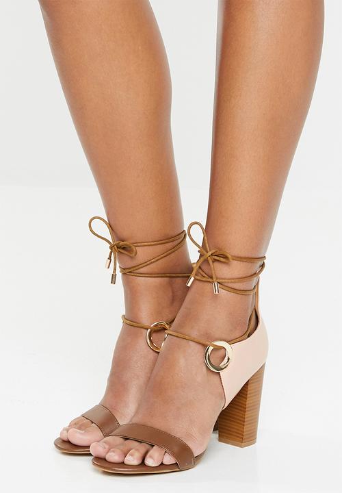 Miss Black - Adamina 2 heel - brown & pink