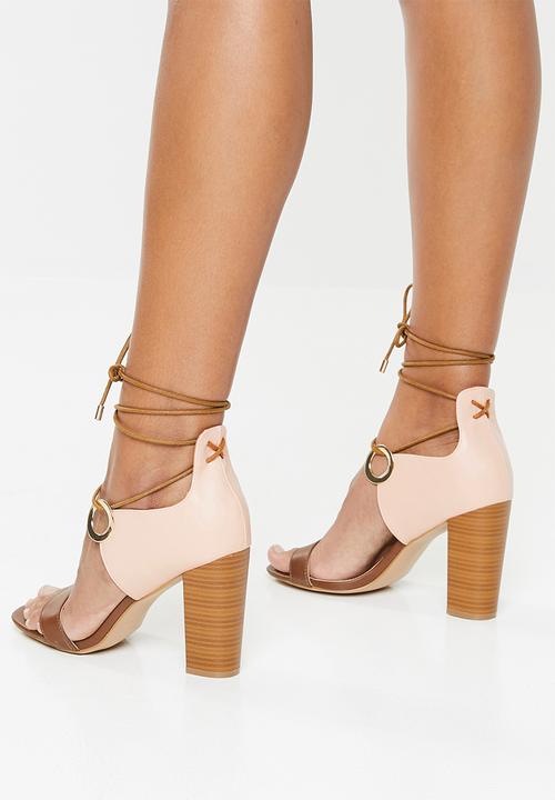 Miss Black - Adamina 2 heel - brown & pink