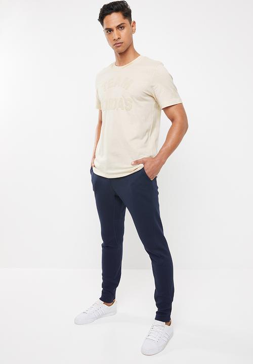 adidas Performance - Varsity short sleeve tee - beige 