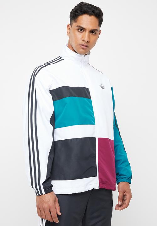 teal adidas track jacket