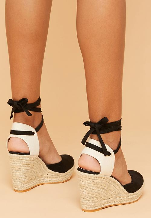 Superbalist - Gen espadrille wedge - black