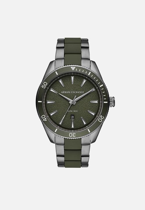 armani exchange green watch