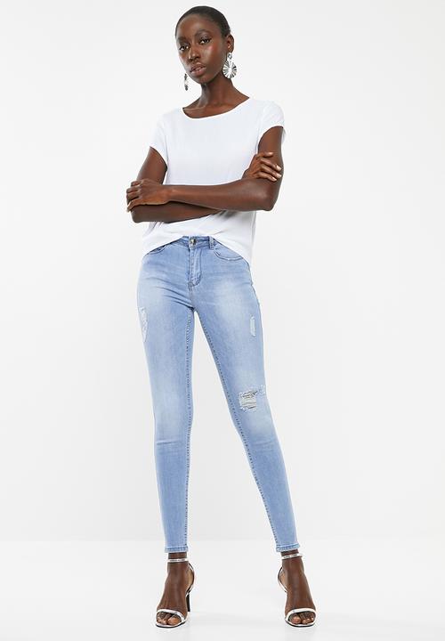 SISSY BOY - Girl on fleek axel skinny with rips - blue