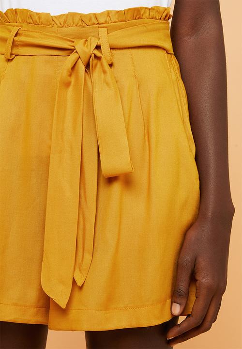 Superbalist - Soft paperbag shorts - yellow