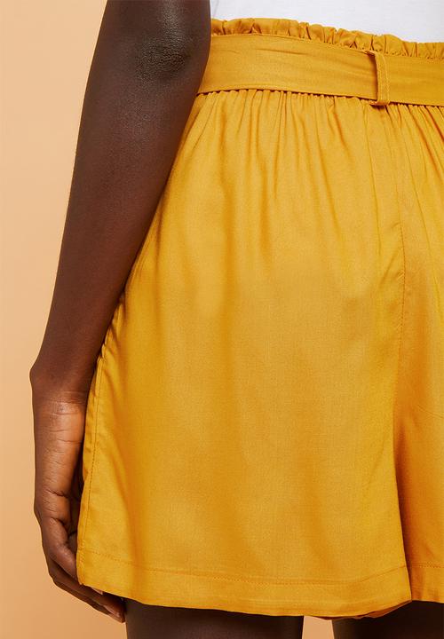 Superbalist - Soft paperbag shorts - yellow