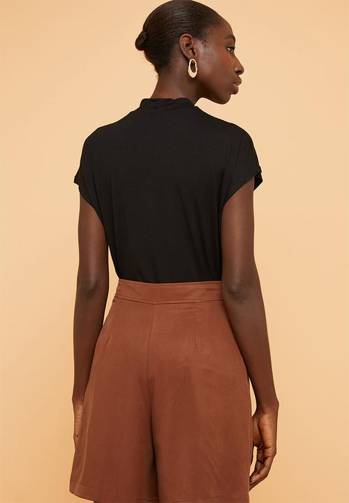 Superbalist - High neck soft feel tee - black