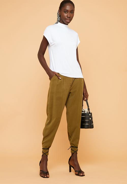 Superbalist - High neck soft feel tee - white