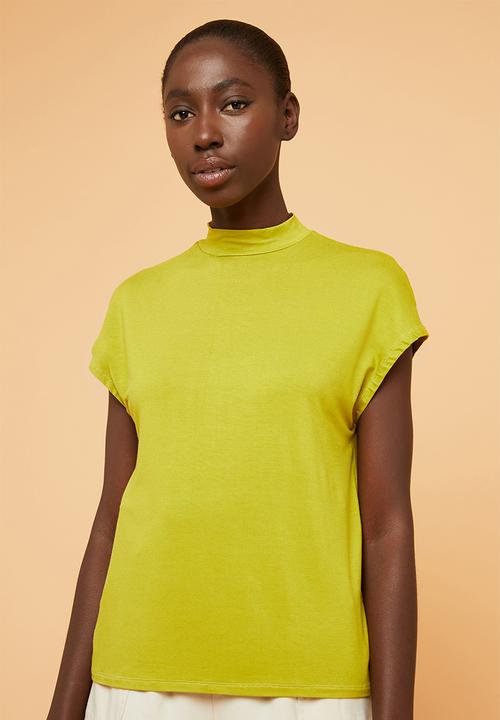 Superbalist - High neck soft feel tee - chartreuse