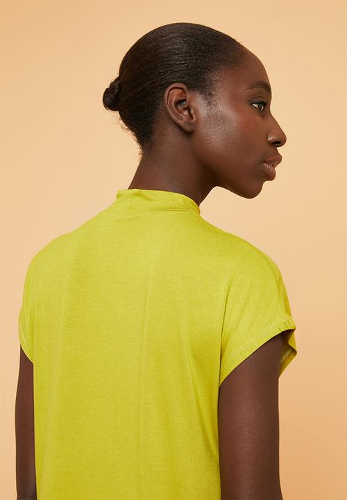 Superbalist - High neck soft feel tee - chartreuse