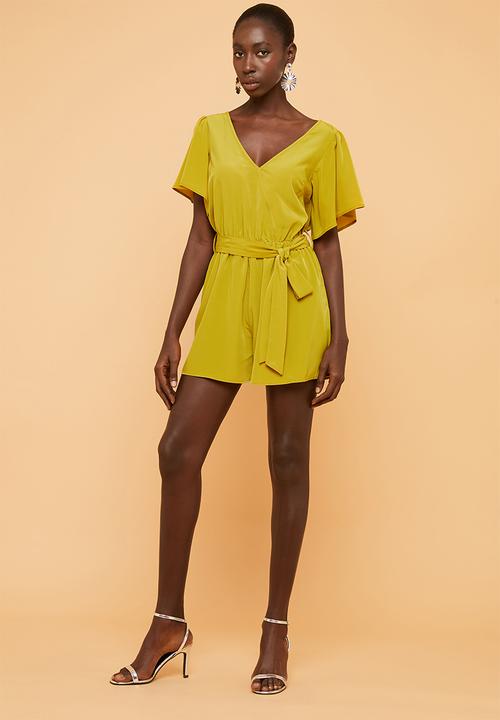 Superbalist - Wrap playsuit - yellow