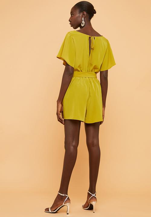 Superbalist - Wrap playsuit - yellow