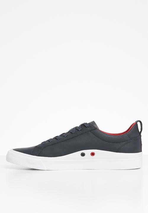 Tommy Hilfiger - Leather flag detail sneaker - navy
