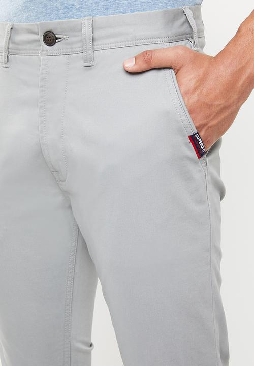 Superdry. - Straight leg chinos - grey