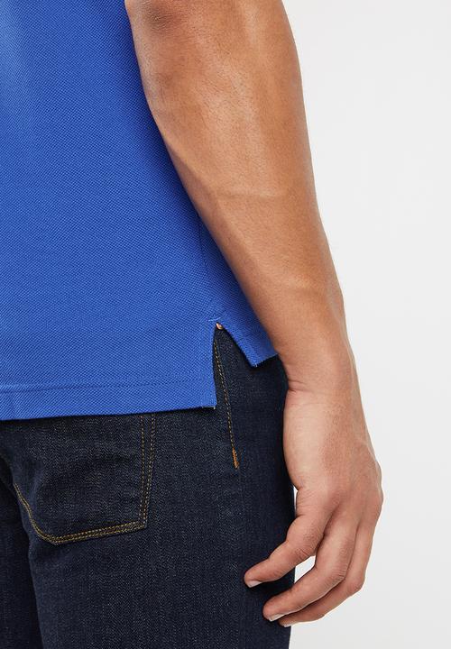 Tommy Hilfiger - Jarquard tipped badge slim polo - blue