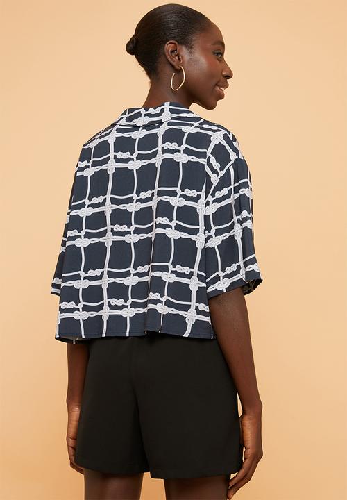 Superbalist - Resort shirt - navy & cream 