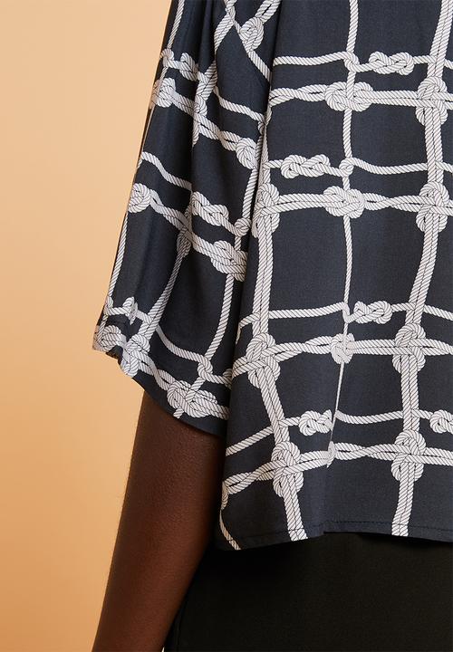 Superbalist - Resort shirt - navy & cream 