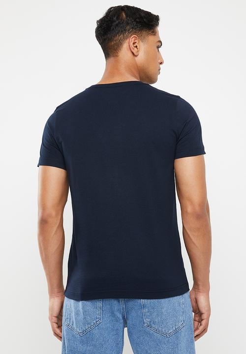 Tommy Hilfiger - Monogram print cotton tee - navy 
