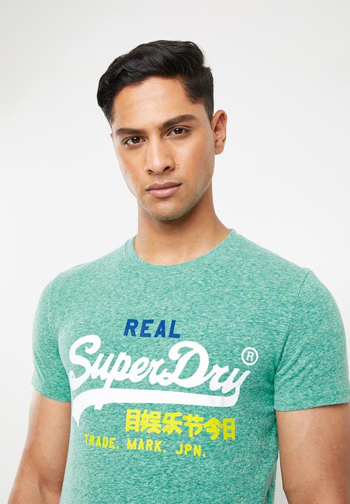 Superdry. - Vintage logo neon lite tee - green
