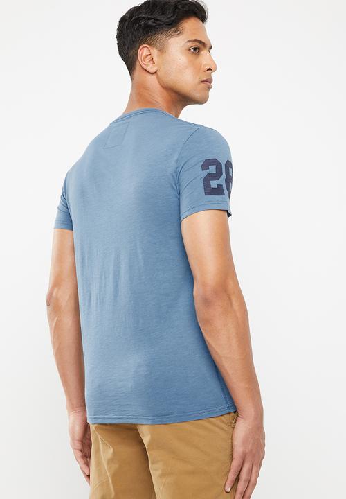 Superdry. - Shirt shop duo tee - blue