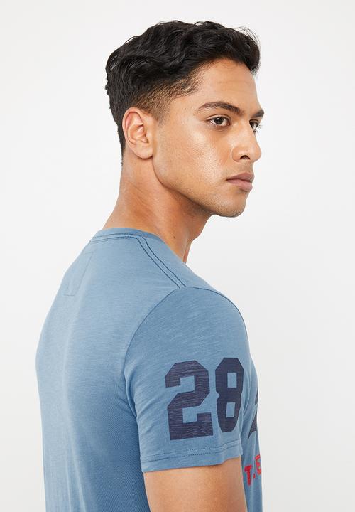 Superdry. - Shirt shop duo tee - blue