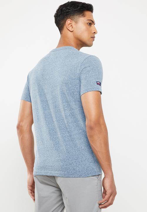 Superdry. - Vintage logo neon lite tee - blue