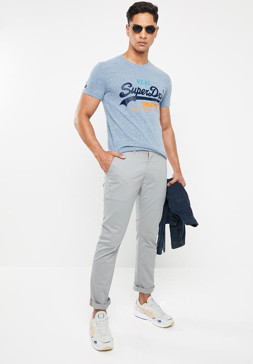 Superdry. - Vintage logo neon lite tee - blue