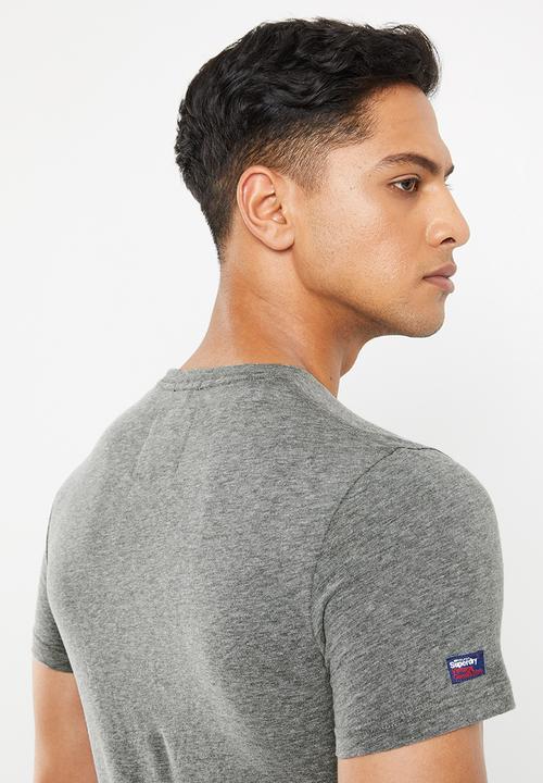 Superdry. - Vintage logo neon lite tee - grey