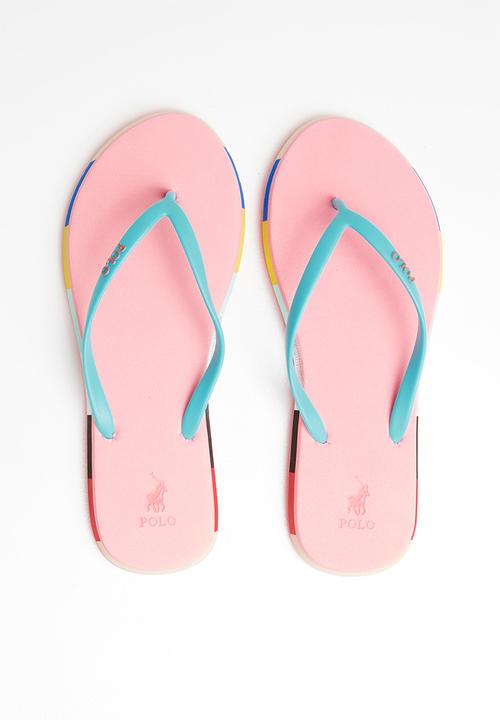 POLO - Tessa flip flops - pink & blue