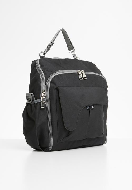 Escape Society - Diaper travel backpack - black