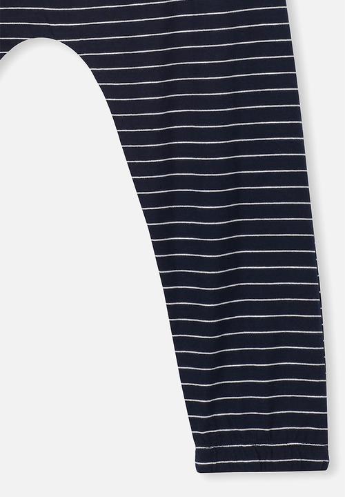 Cotton On - Lexi stripe pant - navy & white