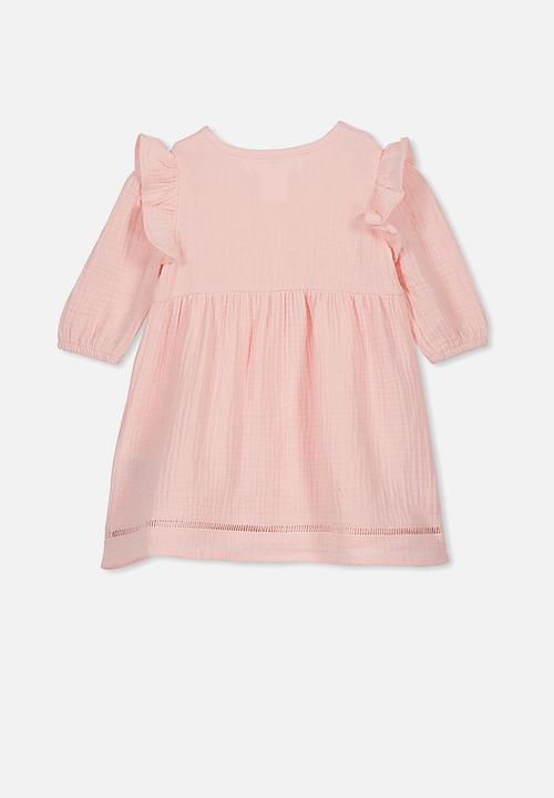 Cotton On - Aurora long sleeve dress - pink