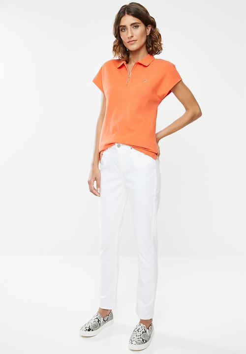 POLO - Eva zip detail golfer - orange 