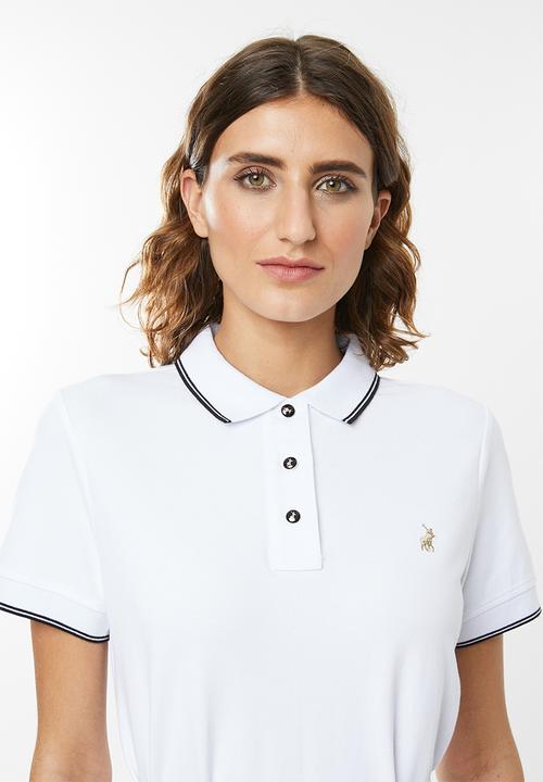 POLO - Kerry tie belt golfer dress - white