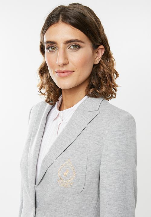 POLO - Christina long sleeve knit blazer - grey