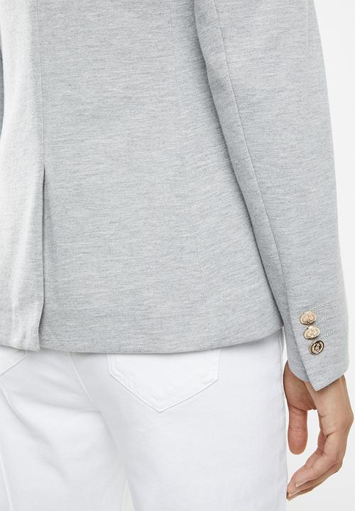 POLO - Christina long sleeve knit blazer - grey