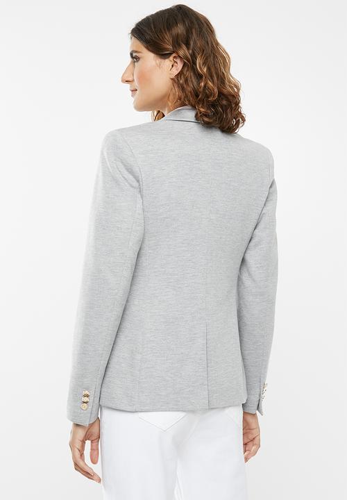 POLO - Christina long sleeve knit blazer - grey