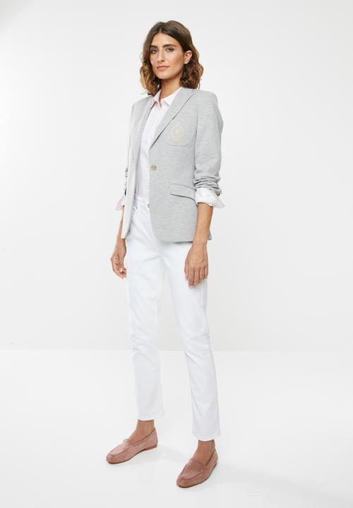 POLO - Christina long sleeve knit blazer - grey
