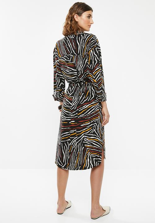 edit - Linen rope front dress - multi