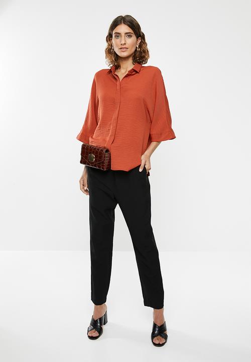 edit - Grown on sleeve shirt - rust